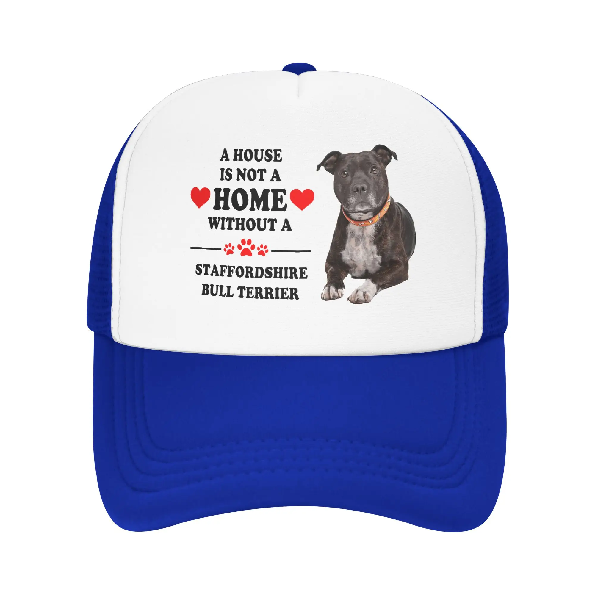 

A House Is Not A Home Without Staffordshire Bull Terrier Baseball Cap for Men Adjustable Trucker Hat Sports Snapback Dad Hat