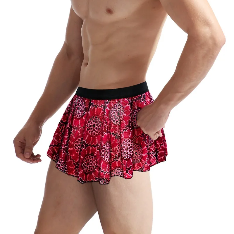 Unisex Pleated Mini Skirt with Elastic Waist