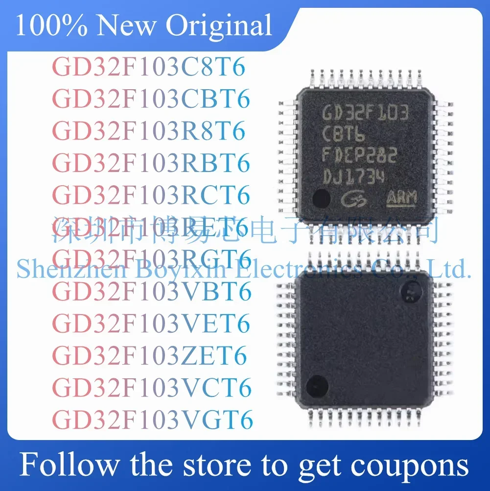 

NEW GD32F103C8T6 GD32F103CBT6 GD32F103R8T6 GD32F103RBT6 GD32F103RCT6 GD32F103RET6 GD32F103RGT6 GD32F103VBT6 VET6 ZET6 VCT6 VGT6