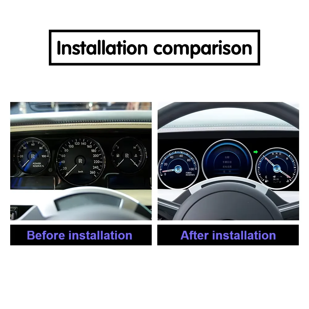 RHD HD Car Cockpit For Rolls-Royce Phantom 2004-2013 LINUX Digital  Cluster Speedometer Dashboard Instrument Panel Display Displ