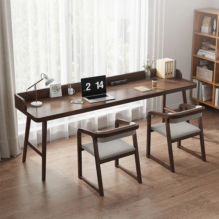 children's double solid wood desk bedroom long study table simple home computer office table and chair combination