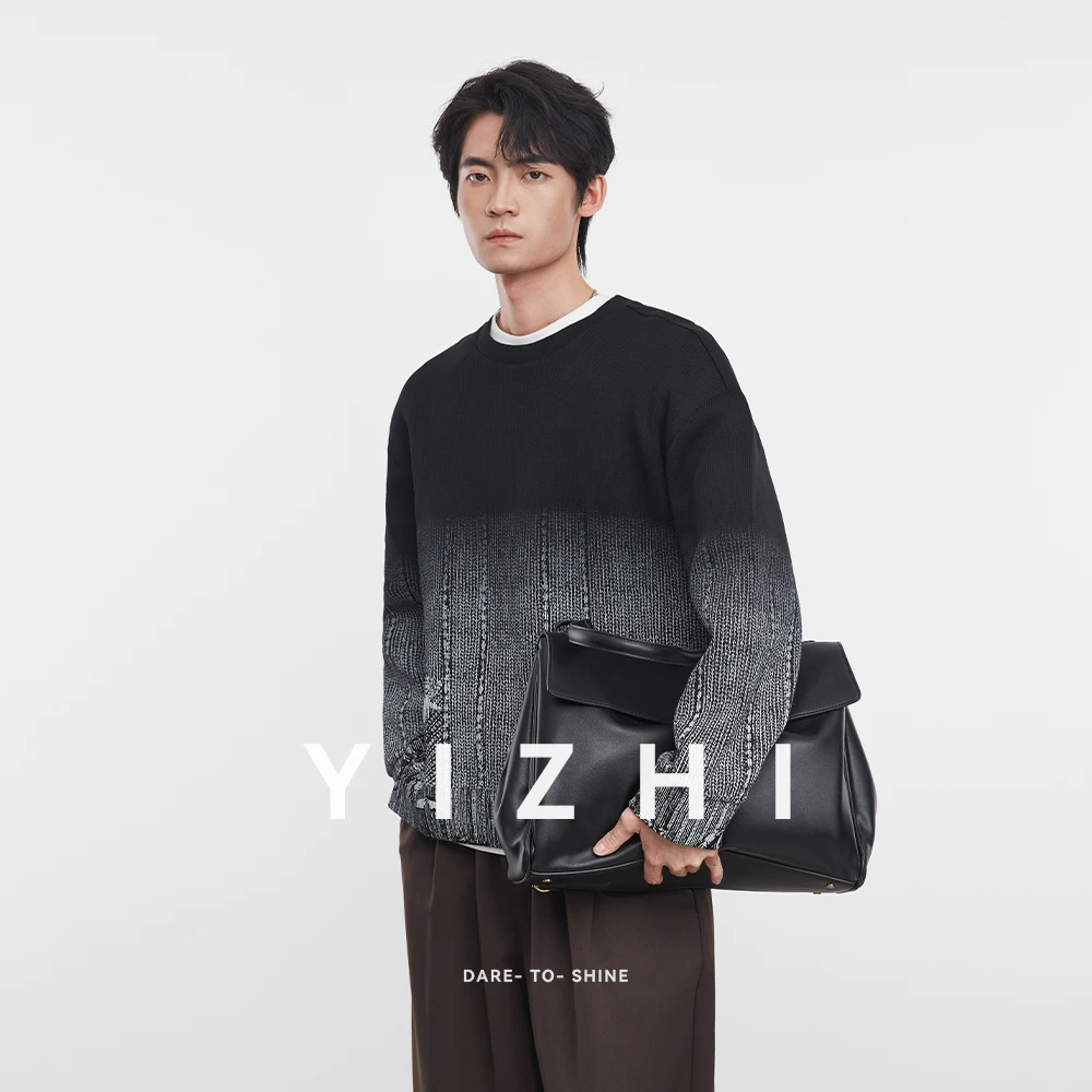 

Fashion Men's Trend Simple Gradient Color Sweatshirt Spring and Autumn 2025 New Fashion Casual Loose Tops Trend