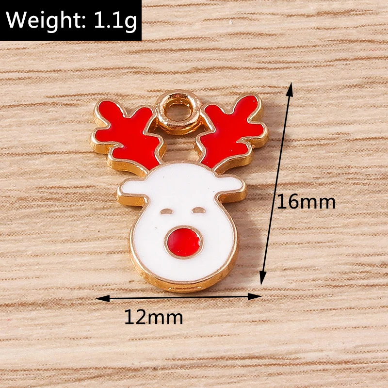 Tusember 20 Stück 11*17mm Niedliche Weihnachtsanhänger Lebkuchenmann-Anhänger für Schmuckherstellung Ohrringe Halsketten Zubehör – Detail 7