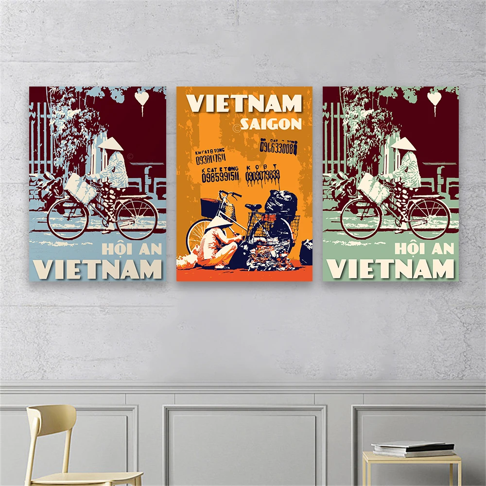 Home Decor Vietnam - Vintage Vietnam Poster Print Vintage Hoi