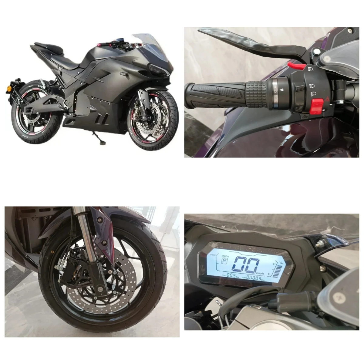 

luyuan Two-wheeled electric motorcycle high-speed adult electric bicycle 5000W/8000W/10000W long-distance electric motorcycle