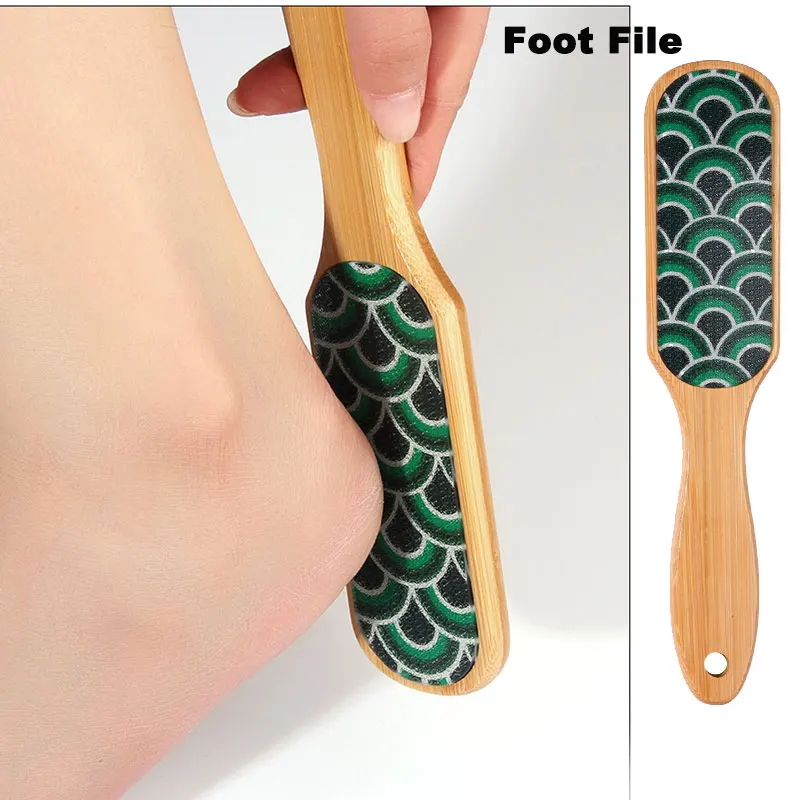 

Bamboo-Handled Nano Glass Foot File Professional Rasp Heel Grater Hard Dead Skin Callus Remover Pedicure Foot Care Tools