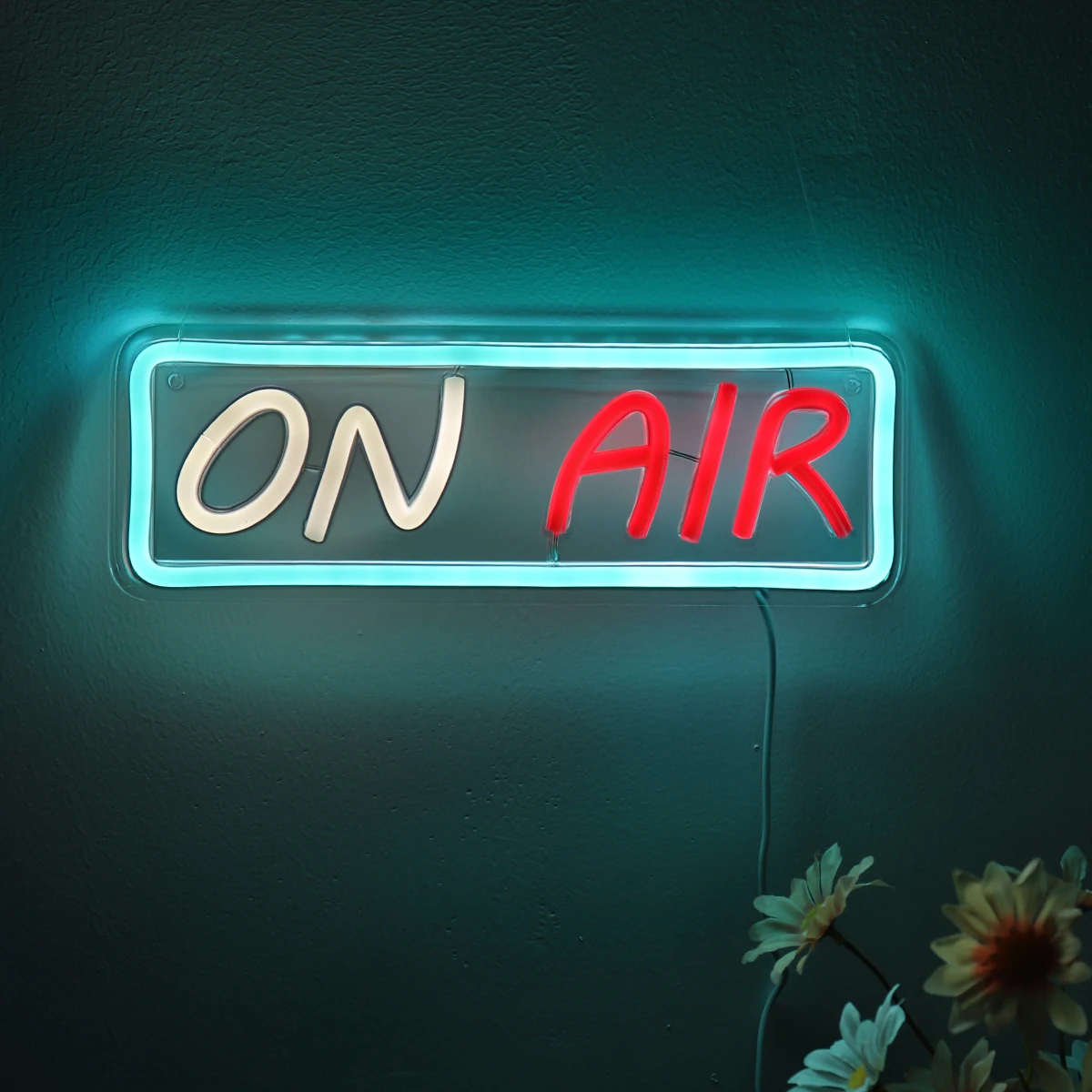 On Air LED Wall Neon Sign Light, Night Lamp Presentes para Festa, Quarto, Pub, Clube, Galeria, Decoração do Estúdio, 11.42 \