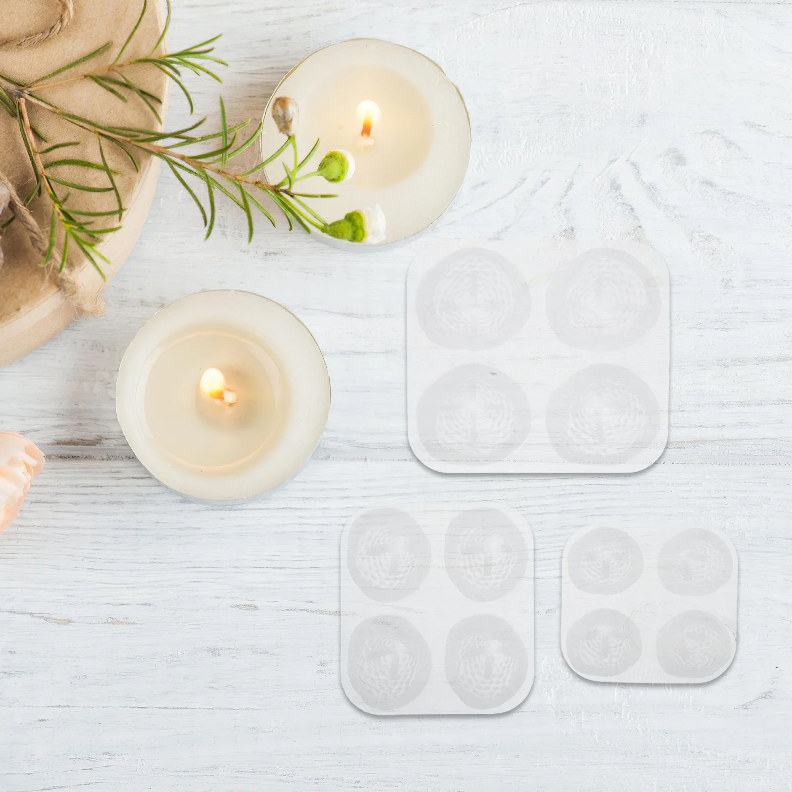 

3Pcs Strawberry Making Mold Silicone Reusable Easy Demoulding DIY Scented Craft Decorative Wax Molds for Home