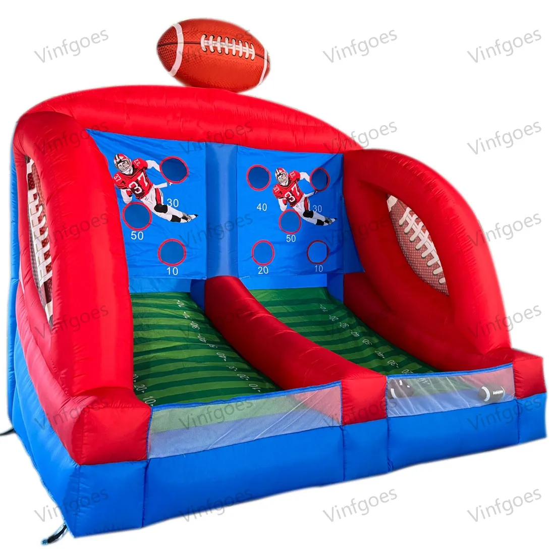 

Надувные карнавальные игры с 4 мячами — футбольная мишень для броска с мощным вентилятором, простая установка для использования в помещении и на открытом воздухе