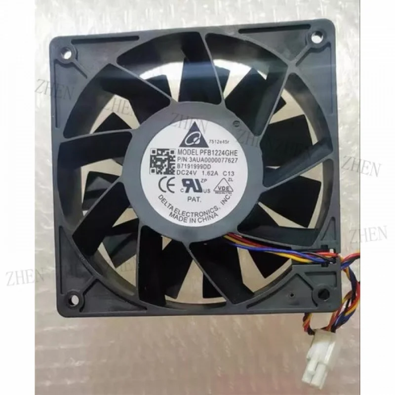 

Y FOR Delta PFB1224GHE 12038 DC24V 1.62A 12CM 4-Wire Inverter Cooling Fan
