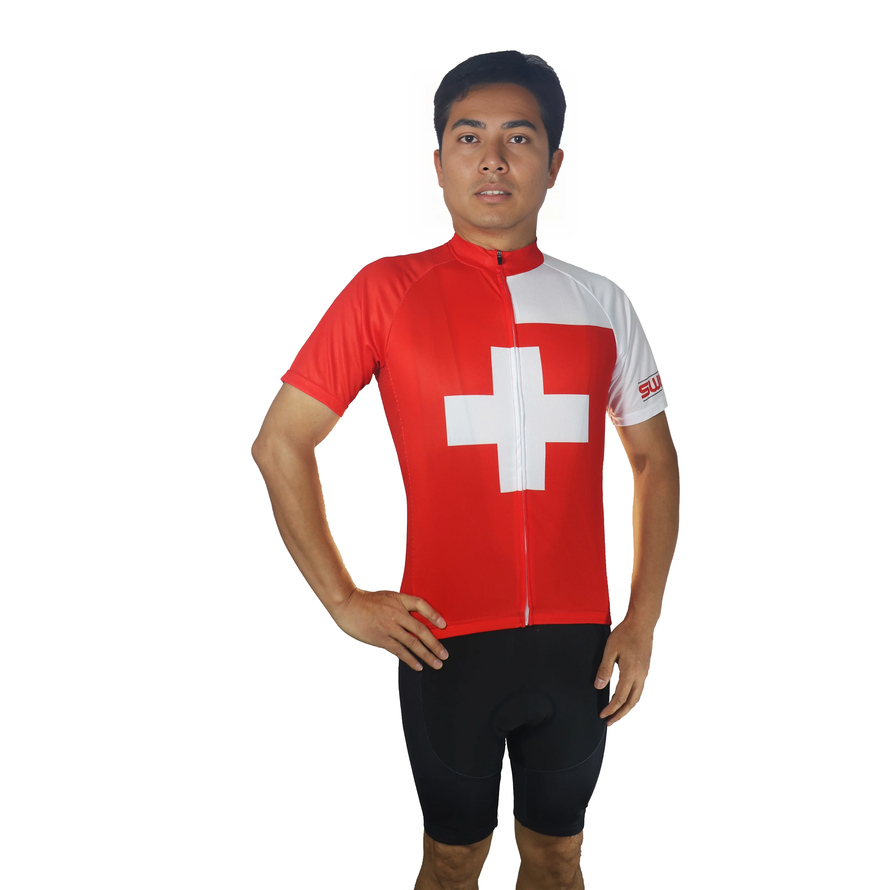 Bike Jersey Short Sleeve Wear Cycling Race Road Top Bicycle Downhill MTB Clothes Swiss National Suisse Shirt Motocross Jacket