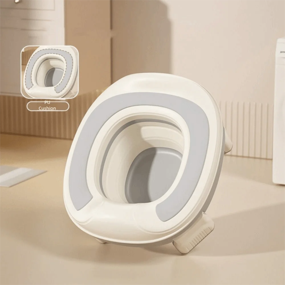 Faltbarer Kinder-Toilettensitz, leicht zu waschen, spritzwassergeschütztes Kinder-Urinal, rutschfest, Hilfstraining, Baby-Toilettensitz