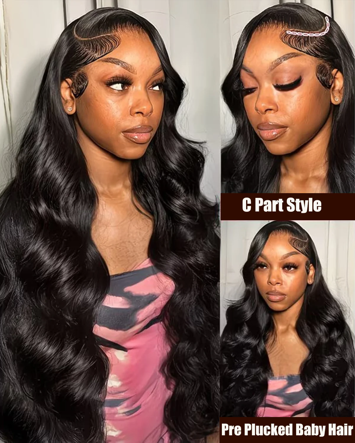 Glueless Body Wave Lace Front Human Hair Wigs For Woman Pre Plucked 13x6 HD Lace Frontal Human Hair Wig Body Wave Lace Front Wig
