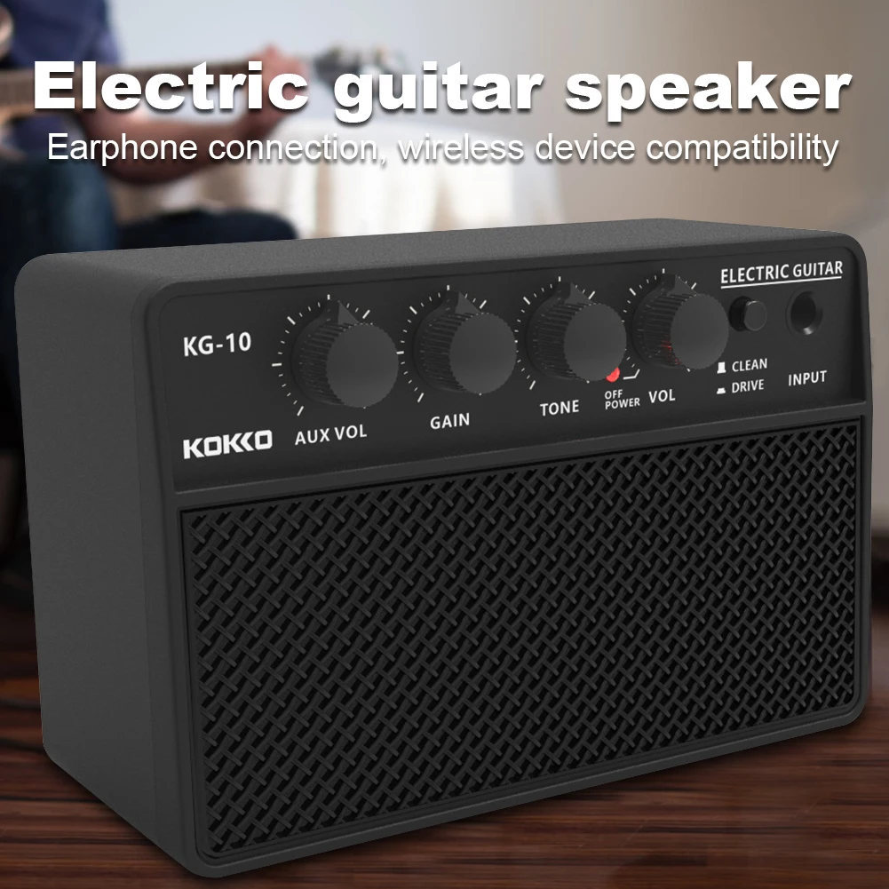 Mini Guitar Amplifier with 6.35mm Universal Interface Professional Guitar Amp Headphone Output USB Charging Guitar Accessories