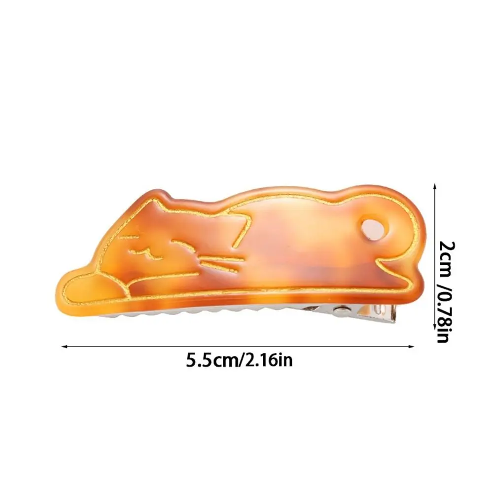 Cute Cat Acetic Acid Hair Clip For Women Girl Children Side Clip Bangs Clip Cat Hairpin Duckbill Clip Girls Hair Accessories