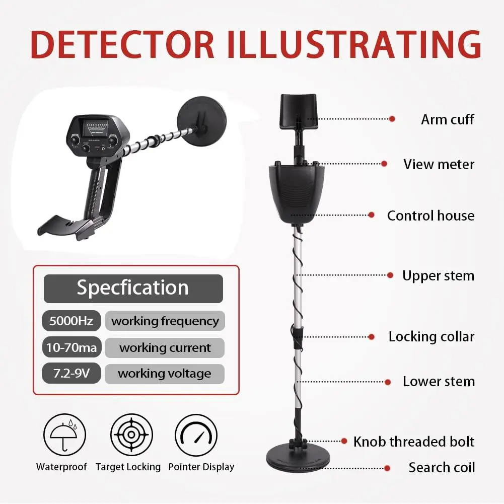 MD4030 High Accuracy Professional Under Ground Metal MD-4030 Gold Detectors Treasures Detect Hunters Circuit Metales