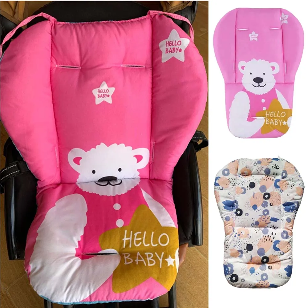 Estera para carrito, colchón Universal, calentador de bebé, silla alta gruesa, accesorios para cochecito, estera para cochecito, estera con forro de algodón