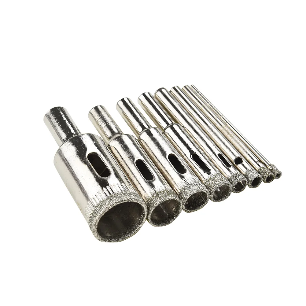 Drill Hole Bit Openers 3~50mm Home Construction Power 10pcs Tool Set Nickel Glass Plated Ceramics Marble Cutter