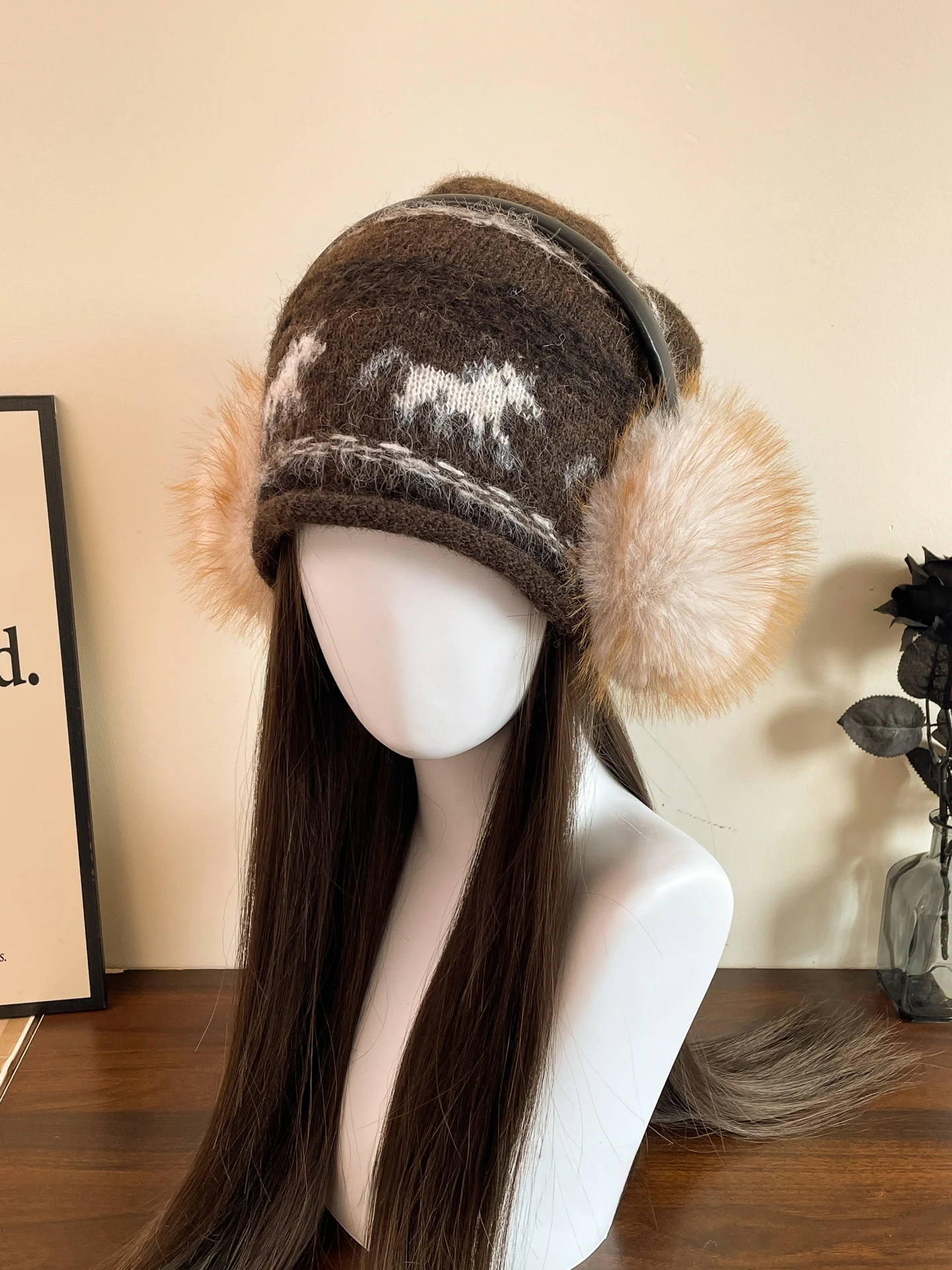 warm-winter-fur-ear-muffs-women's-autumn-winter-thickened-plush-thermal-ear-covers-fashionable-vintage-style-headwear