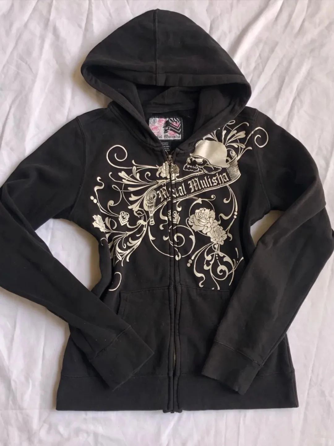 Bluzy z kapturem Kobiety 2000s Odzież Y2k Vintage Harajuku Kwiat Grafika Zapinana na zamek błyskawiczny Punk Hot Girl High Street Bluza Casualowa