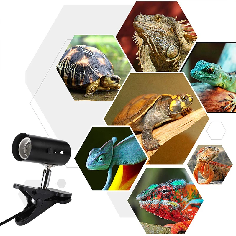 Reptile Ceramic Ir Heat Emitter Bulb Turtle Infrared Heater With  Holder Snake Lizard Chick Pet Reptiles Heating Lamp