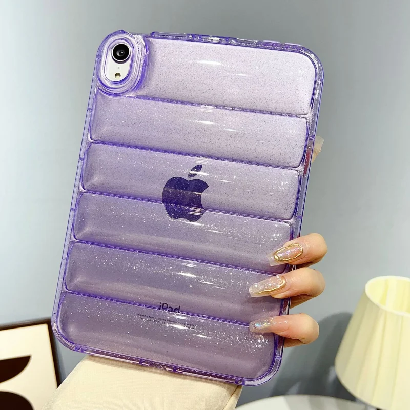 

Applicableipad10Generation Protective Coverair45Air Cushion Down Jacketpro11Transparent glitter powder10.2Silicone anti-drop cas