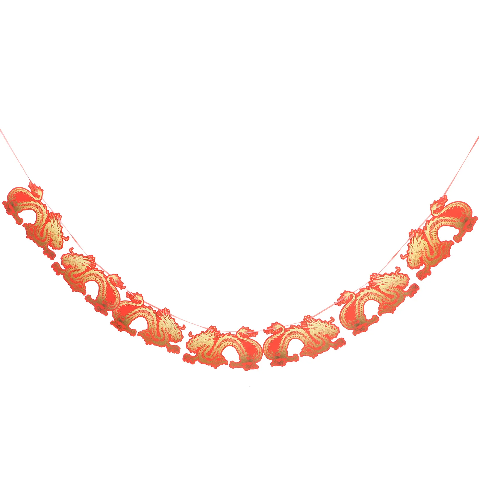 

Year of Dragon Hanging Banner Chinese New Year Party Supplies Decorative Spring Festival Banner Garland Hanging Banners