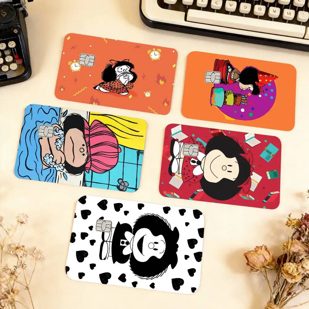 

Cartoon Cute M-Mafalda Waterproof Film Skin Cover Credit Card Stickers Debit Front Bank Bus Pass