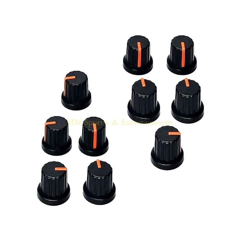 31be 10pcs potentiometer control control control control control control control knob 6mm amplifier amplifier knob من السهل