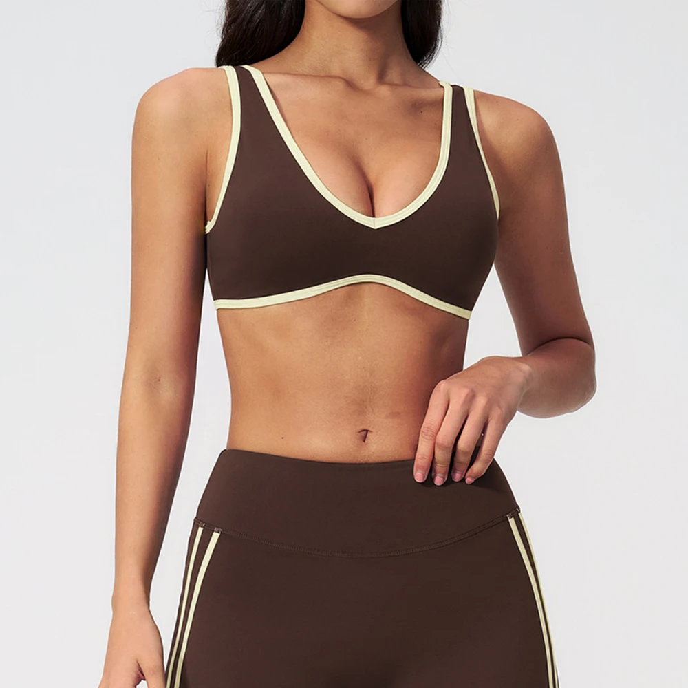 Women Underwear Yoga Bra Breathable Sports Bra Anti-Sweat Fitness Top Shockproof Crop Top Push Up Sport Bra Gym Workout Top