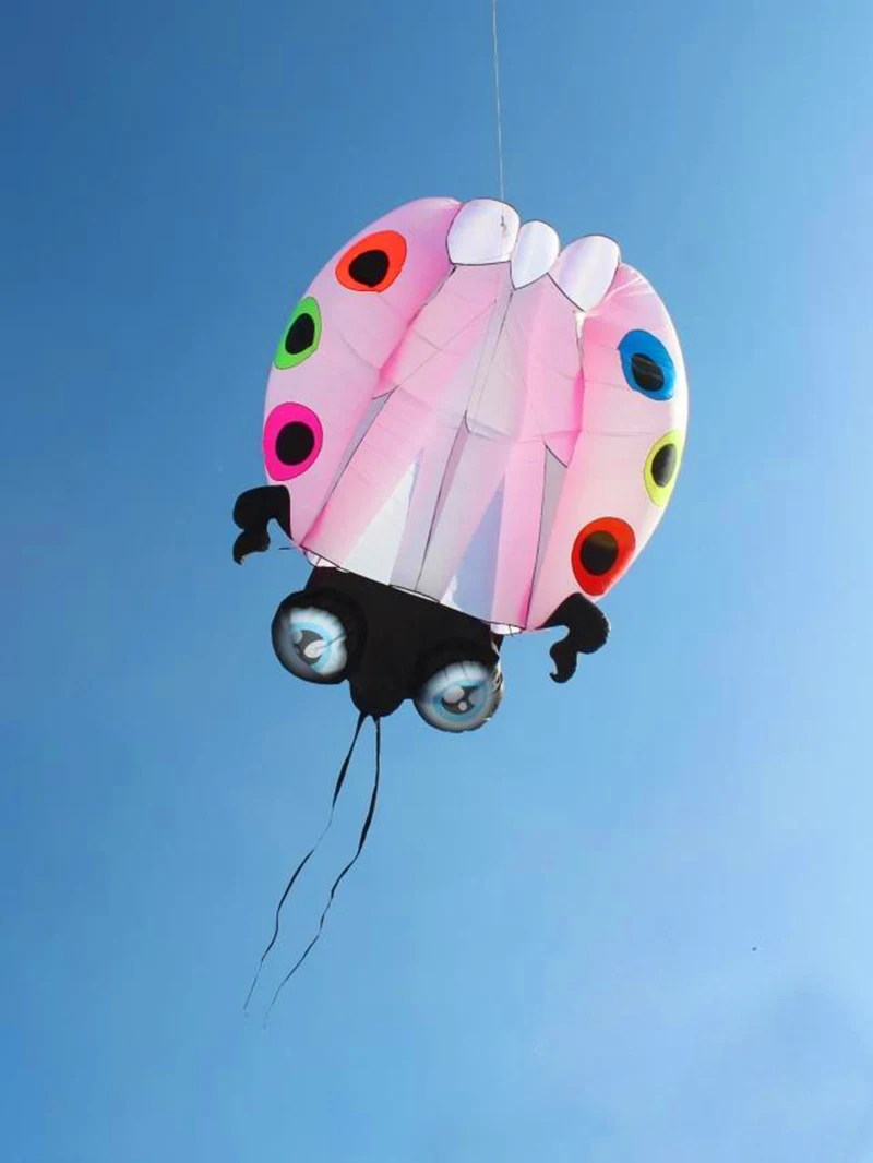 free shipping large ladybug 3D soft kite outdoor flying toy for adults paraglider professional kite drachen steigen windsock fun