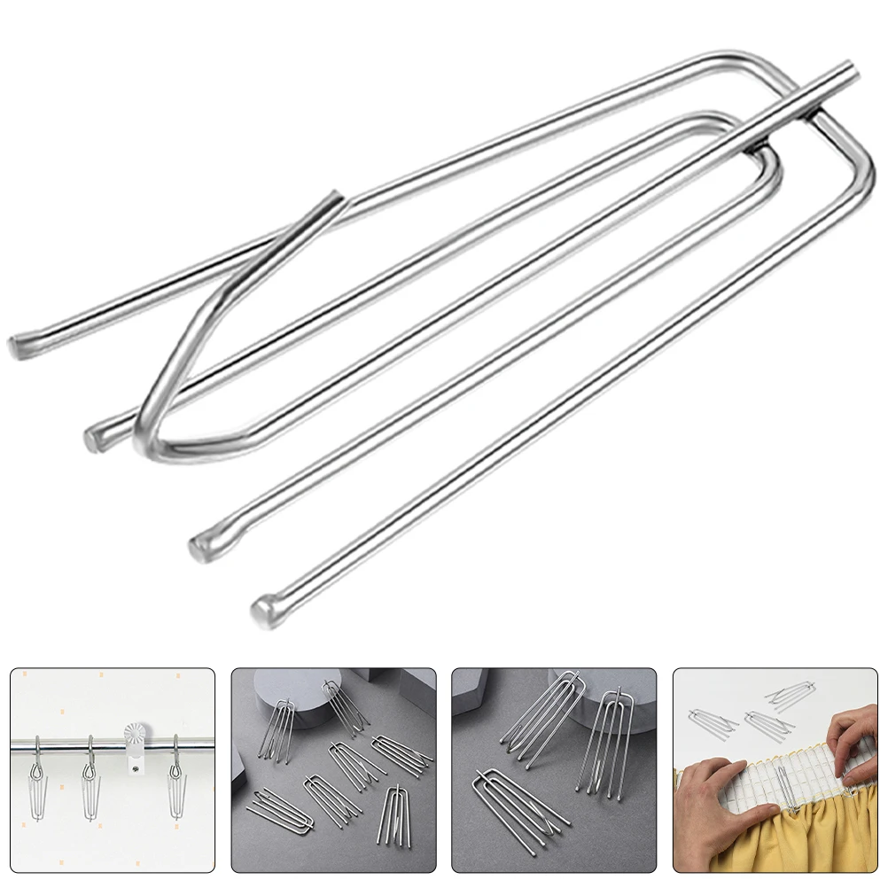 

15pcs Stainless Steel Hooks Pinch Pleat 4-Claw Design Heavy Duty Multi-Use Breeze Installation Adjustable Pleated
