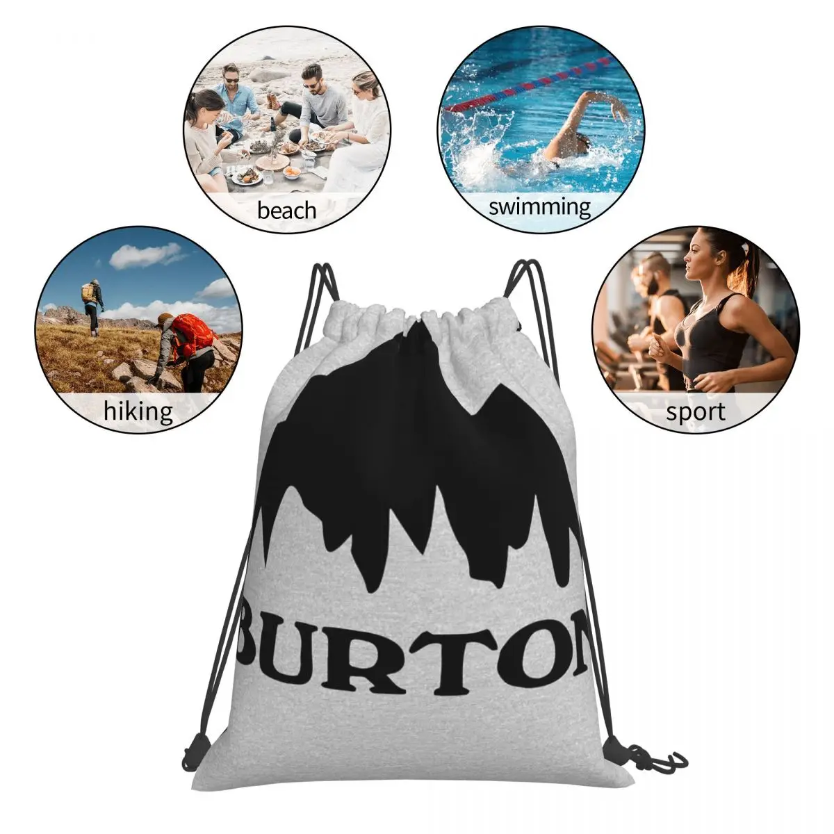 Burton tas ransel tali serut gunung snowboard tas olahraga anime tas sekolah pria tali serut