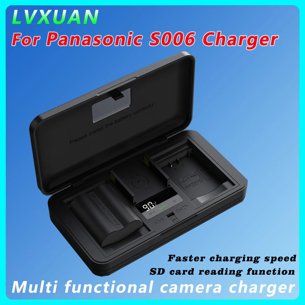 CGA-S006/S006A/S006E Multifunctional Charger Compatible with Panasonic Lumix DMC-FZ7 FZ8 FZ28 FZ30 FZ35 FZ38 FZ50 BP-DC5J /U