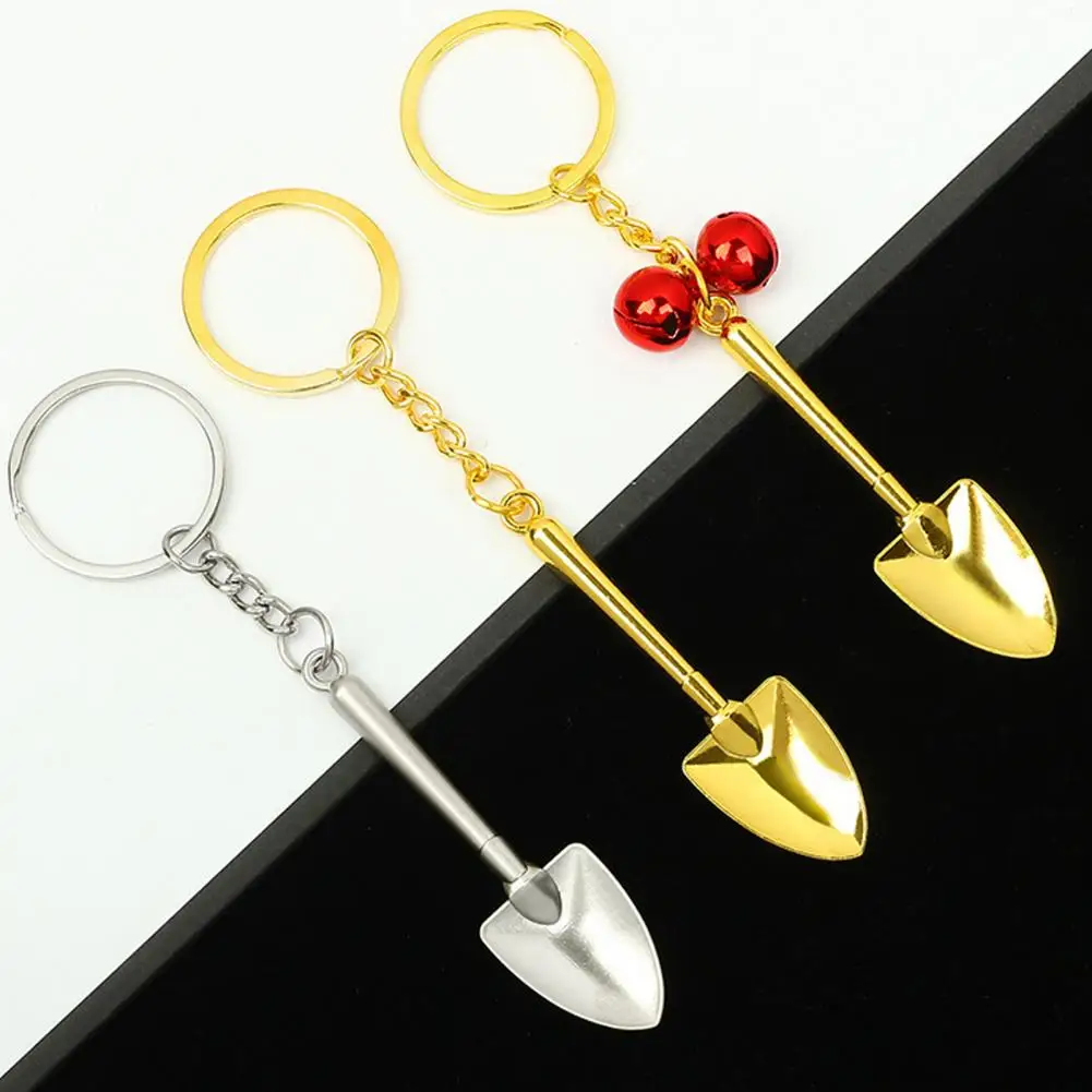 Shovel Keychain Metal Shovel Keychain Compact Metal Spade Keychain Pendant Mini Shovel Keyring Novelty Gift Corrosion-resistant