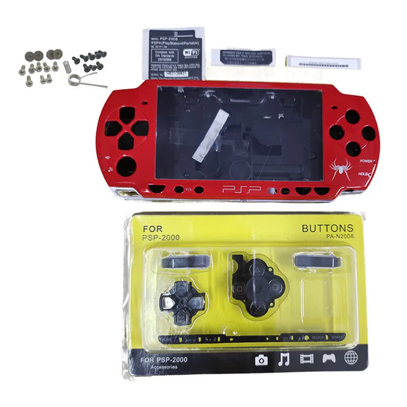 Coque de remplacement pour Console de jeu PSP 2000 PSP2000, boîtier complet limité avec Kit de boutons à vis