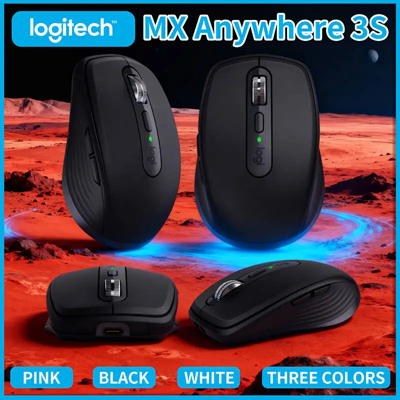 

Logitech MX Anywhere 3S for Professionals, Silent Operation, High-Resolution Tracking, USB-C Rechargeable