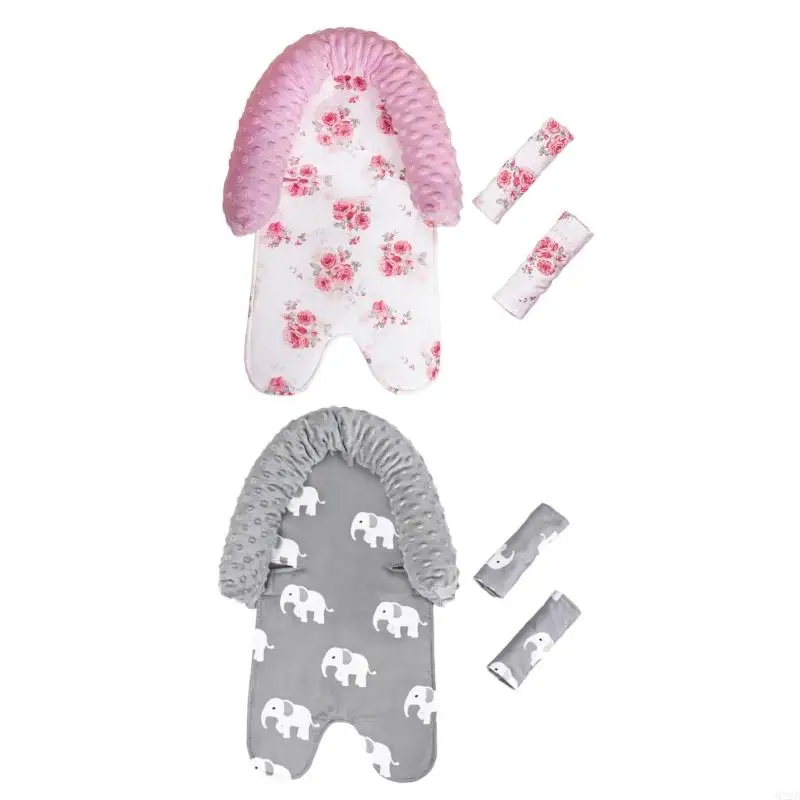 Q22D 유아용 유모차 쿠션 시트 패드(전신 지지 기계 포함) 0-12개월 아기를 위해 세척 가능하고 설치가 용이함