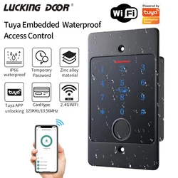 Tuya WIFI tastiera di controllo accessi con impronte digitali in metallo impermeabile Controller di installazione integrato apriporta di protezione di sicurezza