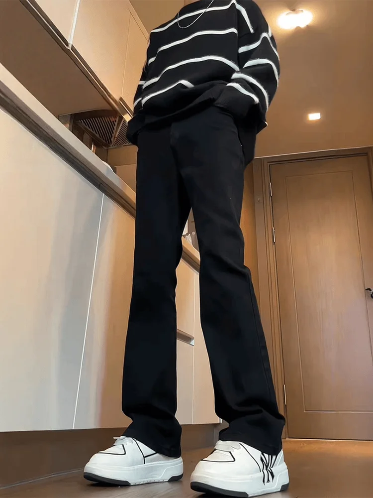 

Мужские джинсы Cleanfit Bla Knife, прямые, с легким расклешением, в американском стиле, повседневные, из денима