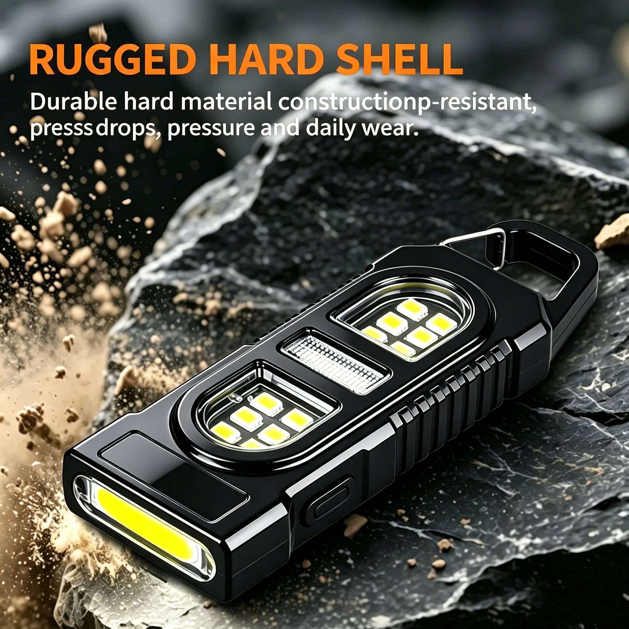 Multifunctional LED COB Flashlight Super Bright Pocket Torch Light with Red Blue Warning Light Outdoor Clip on Emergency Lantern image 4