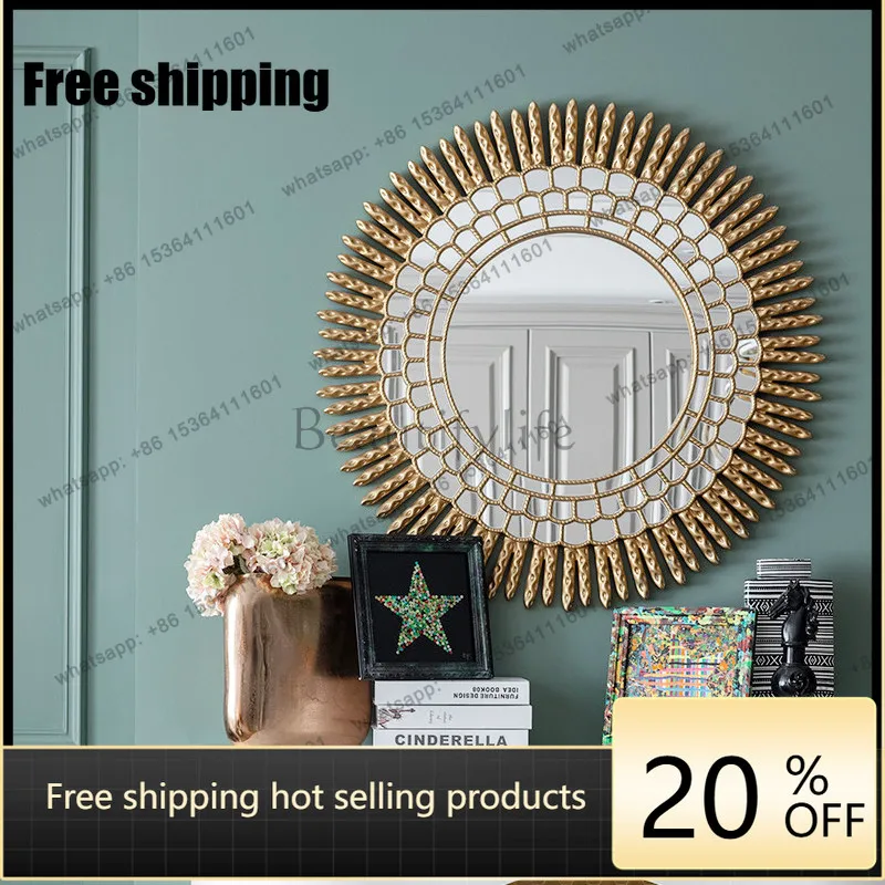 Customizable French Decorative Mirror European Living Room Background Wall Wall Hanging Sunglasses Creative