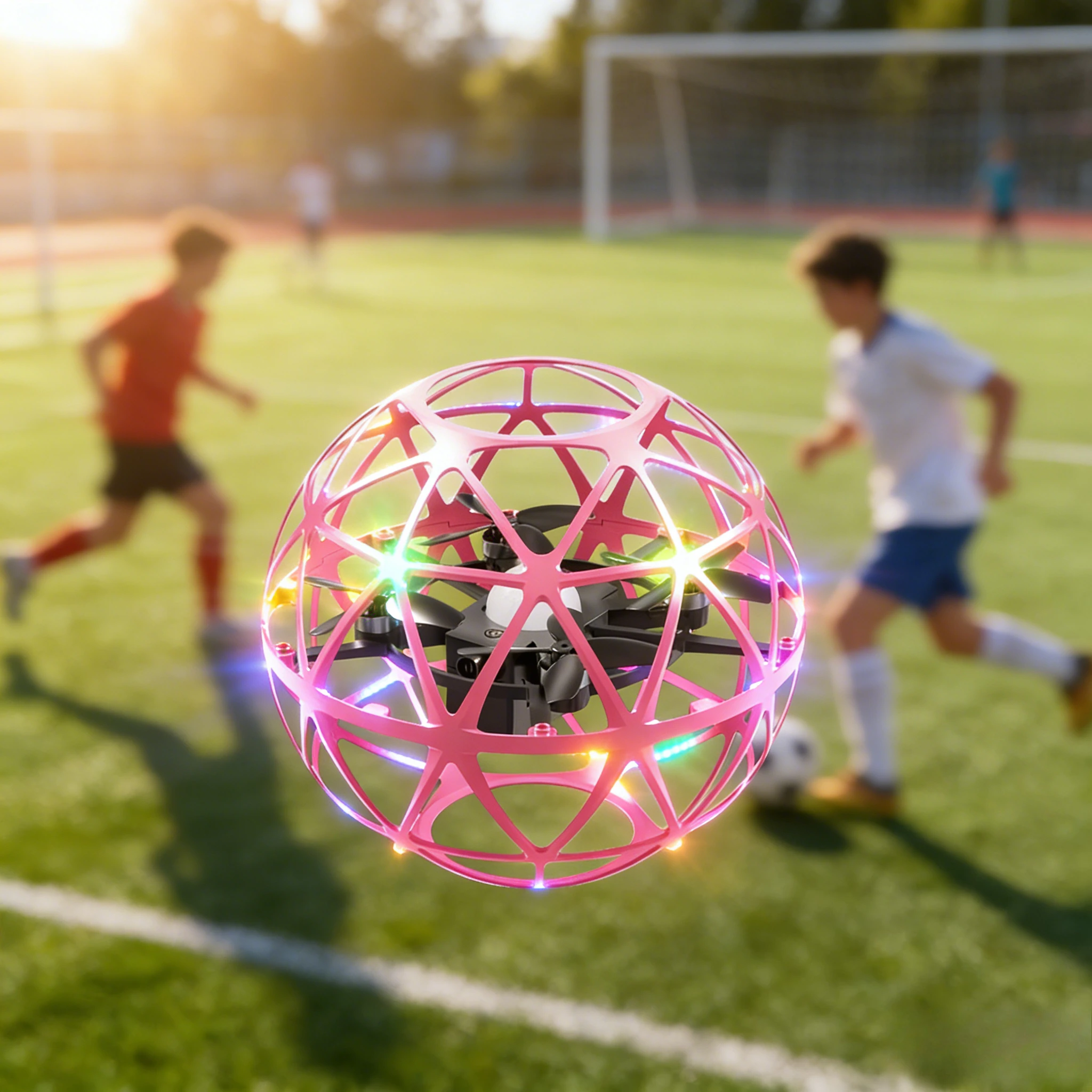 โดรนฟุตบอลบังคับวิทยุสำหรับเด็ก ฝึกการบิน โดรนของเล่นบังคับวิทยุ โดรนแข่งระดับโปร พร้อมกล้อง HD FPV สำหรับเด็ก