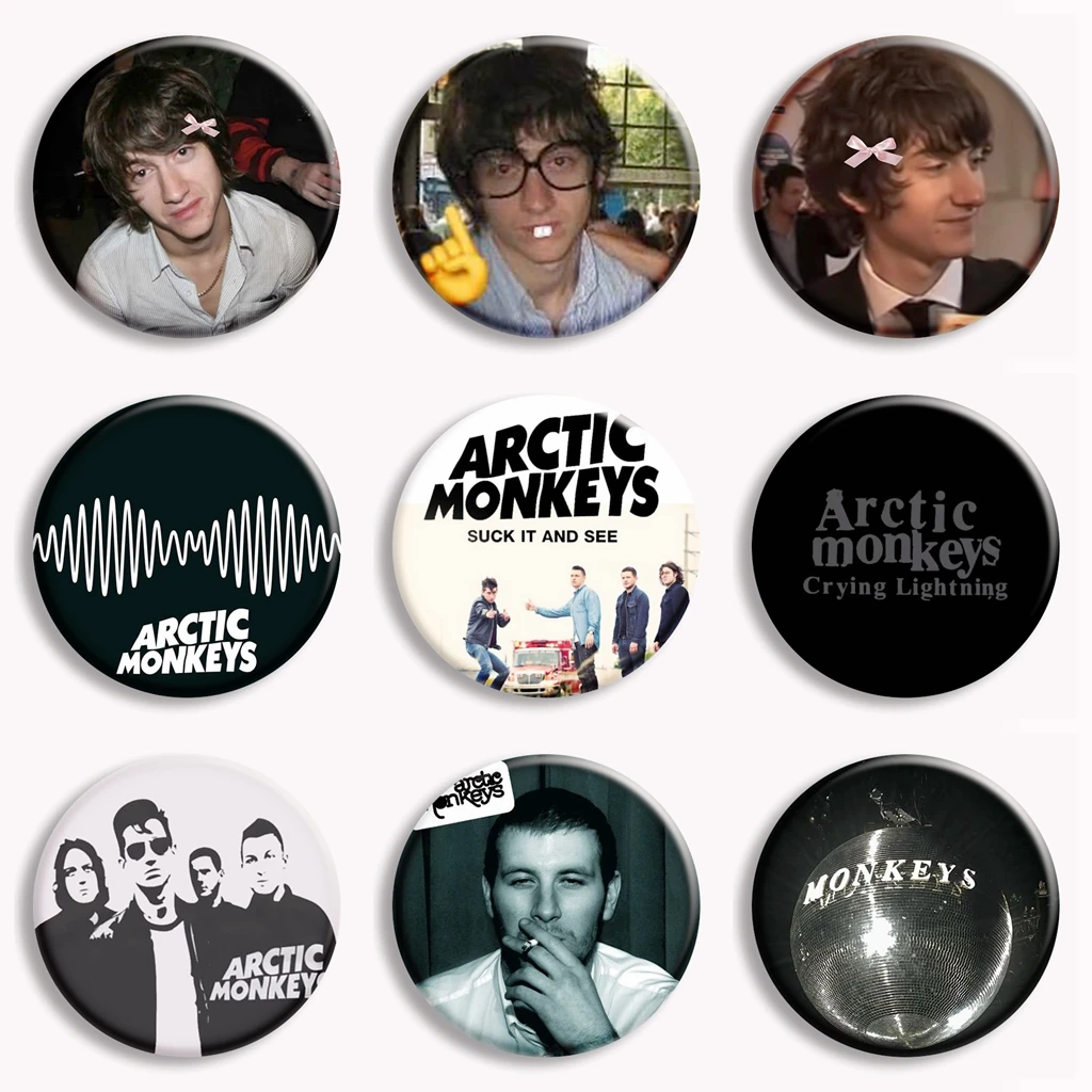 Vintage Arctic Monkeys Music Band Album Cover Button Pin Metal Badge Retro Rap Hip Hop Rock Brooch Music Lover Collect Fans Gift