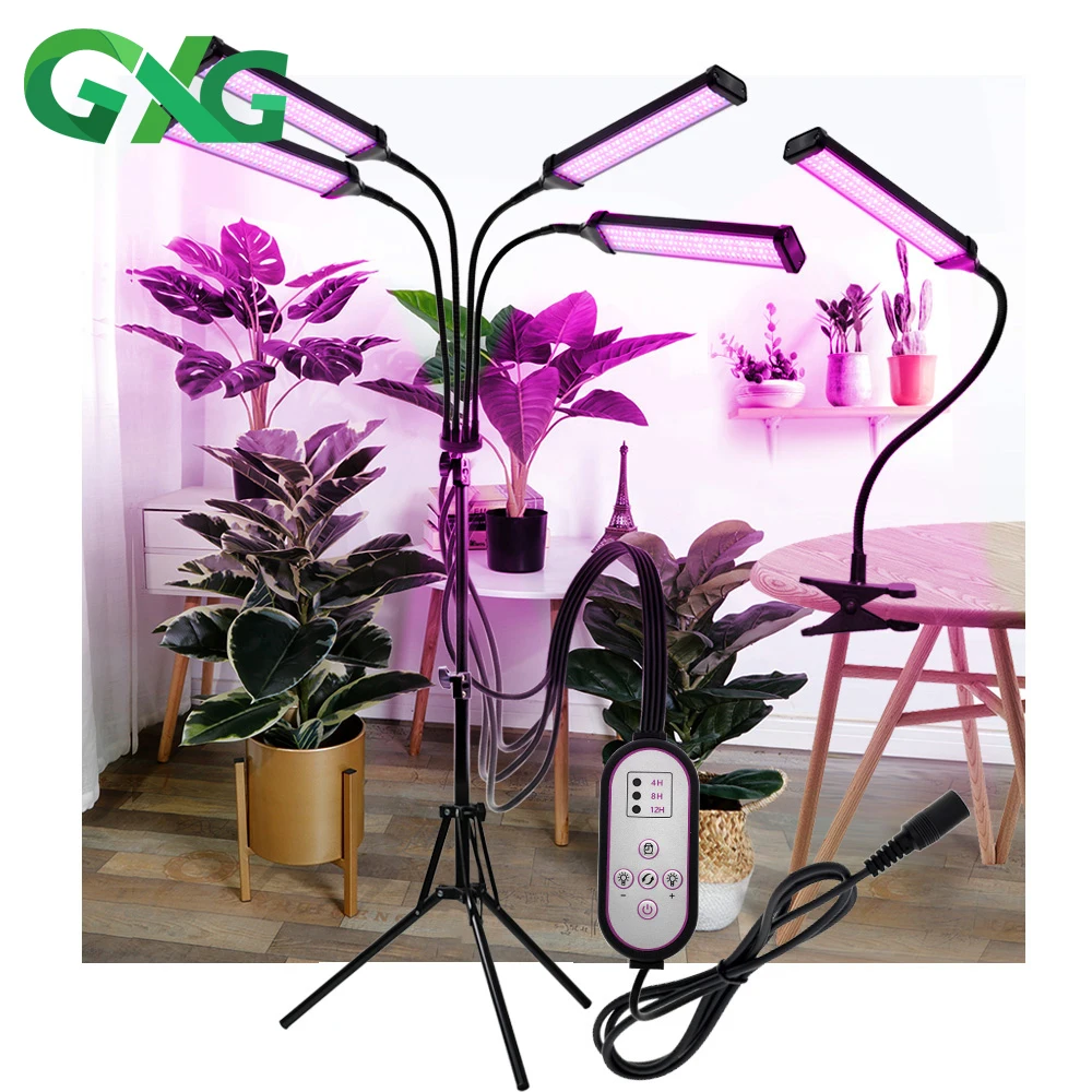 Grow Light LED Full Spectrum 12V Phytolamp Dimmable Timing Lamp For Greenhouse Tent Plant 20W 40W 60W 80W Light With Clip/Tripod