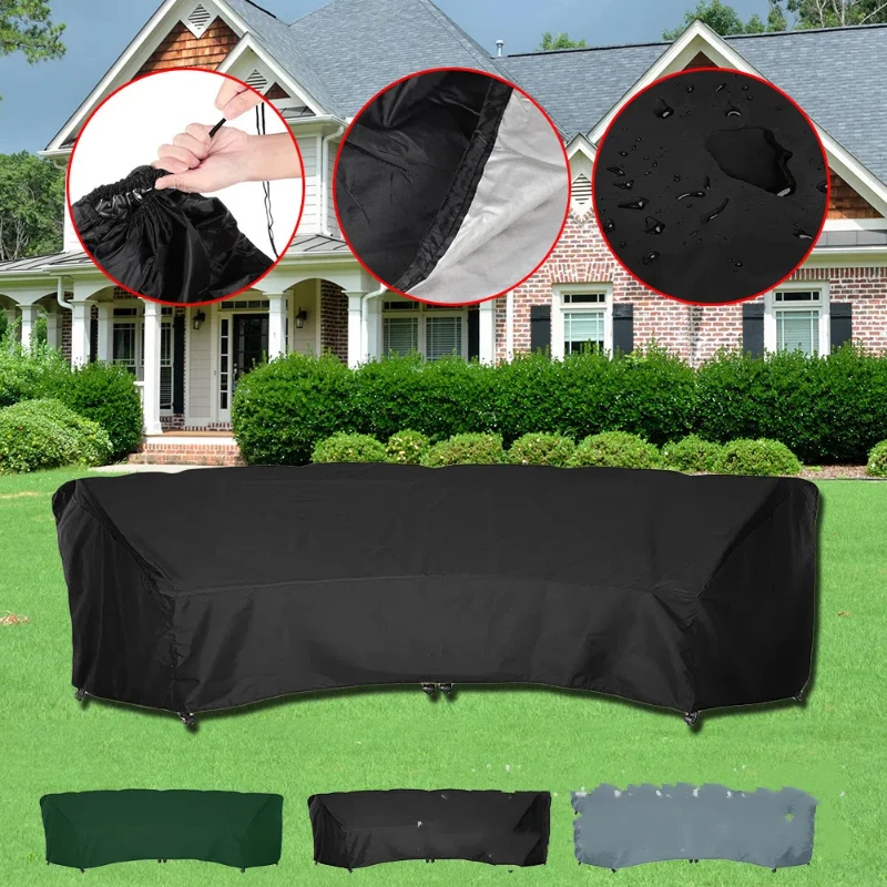 

Hot Selling Dust Cover Curved Outdoor Sofa Furniture Dust Cover 210D Curved Sofa Cover Multi-color Attractive and Durrable