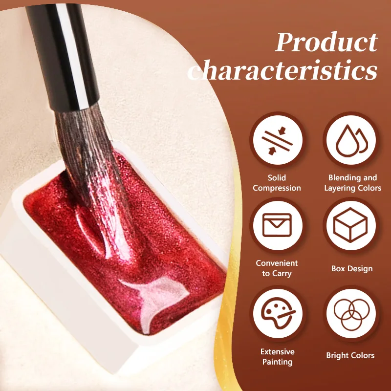 60 色の真珠光沢のある固体水彩顔料セット描画絵画用グリッターネイルパウダー DIY ネイルアート作成用品