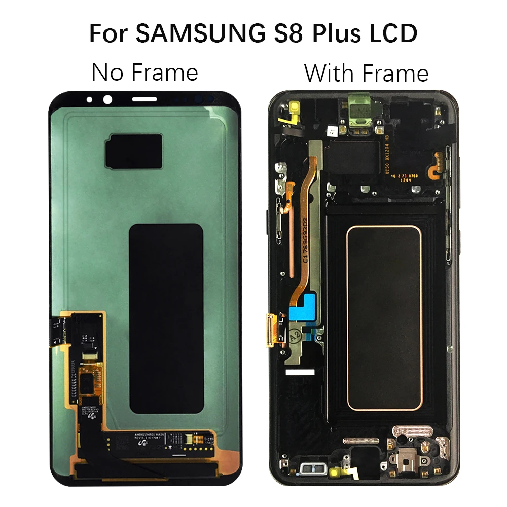 Display per SAMSUNG Galaxy S8 G950F G950FD G9500 G950U S8 Plus G955F G955U LCD Touch Screen Digitizer sostituzione No/con cornice