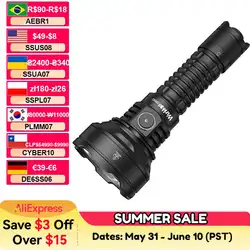 Wurkkos TD01C Tactical Flashlight USB Rechargeable 1800 Lumens Ultra-Long-Range Ideal for Outdoor Fishing Tail Switch LED torch