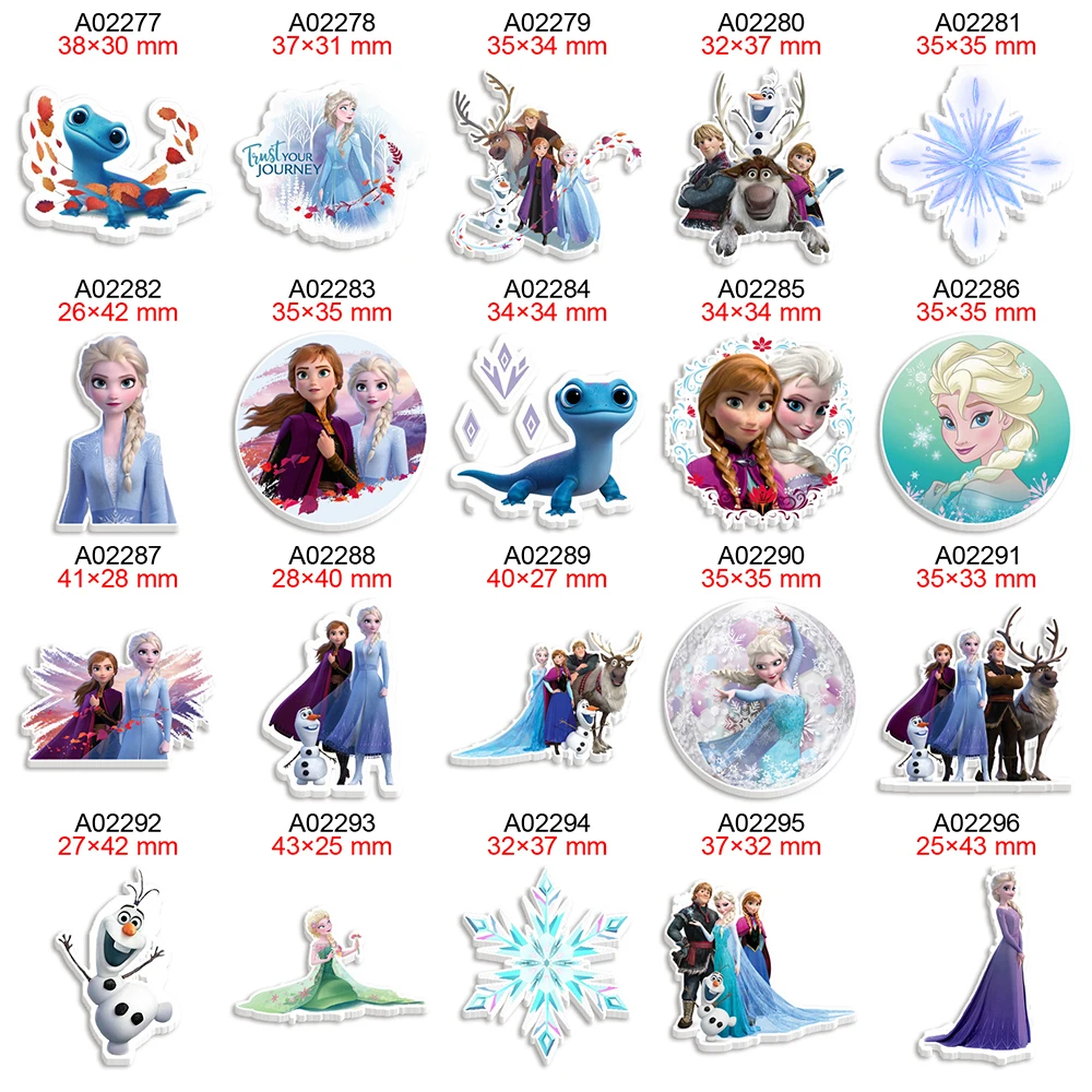 Flatback Planaren Harz Gedruckt Disney Prinzessin Gefrorene Cartoon Cabochon 30Pcs für DIY Bögen Partei Handwerk Liefert Handgemachte Material